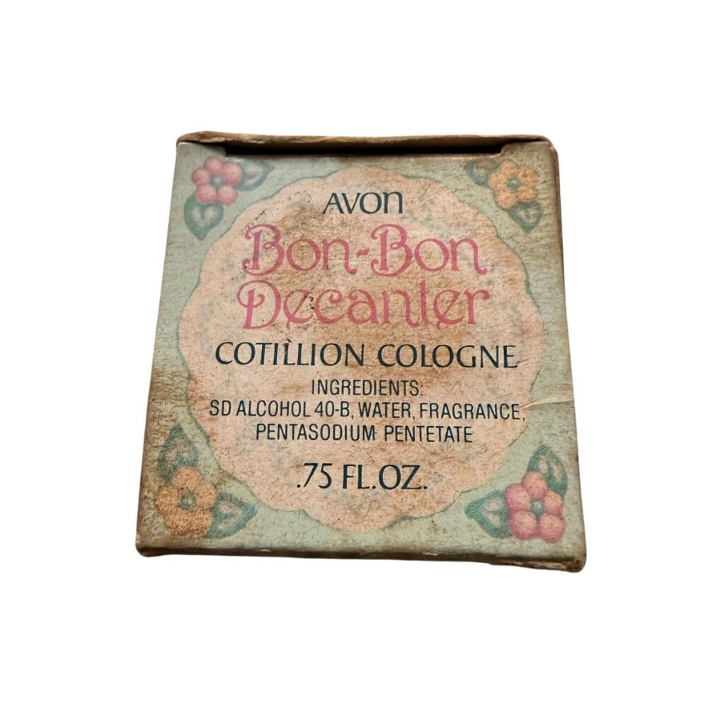 Vintage Avon Yellow Bon-Bon Decanter Cotillion Cologne | Cupcake Bottle 1970s - Picture 2 of 7